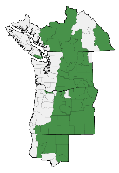 Map of where plant is found