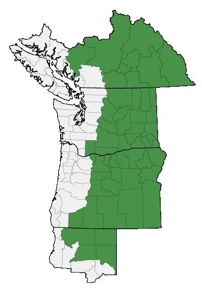 Map of where plant is found