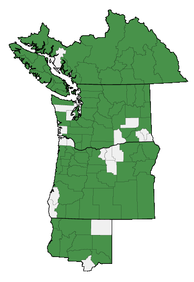 Map of where plant is found