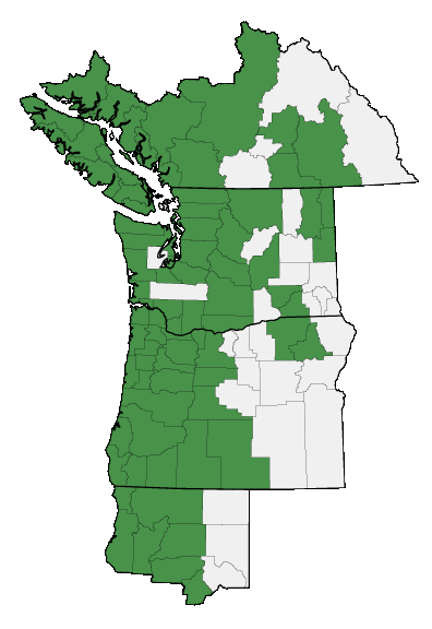 Map of where plant is found