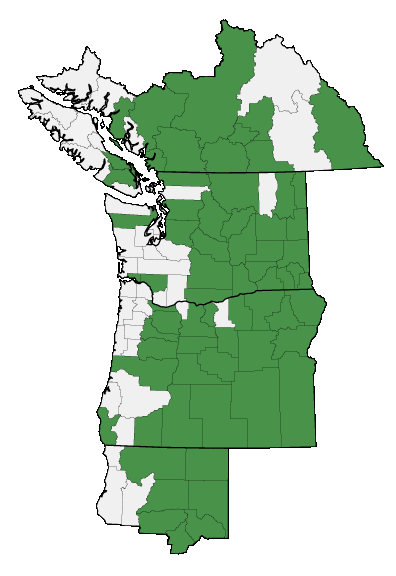 Map of where plant is found
