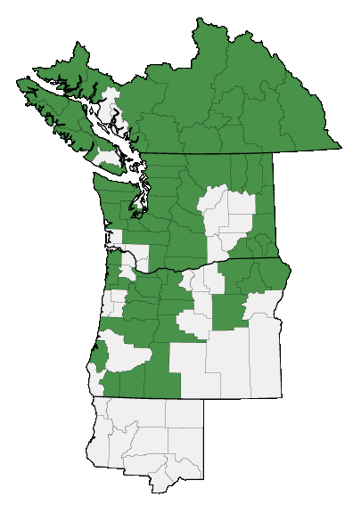 Map of where plant is found